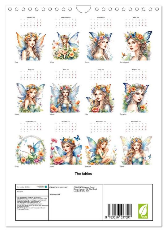 Produktbild: The fairies (Wall Calendar 2026 DIN A4 portrait), CALVENDO 12 Month Wall Calendar