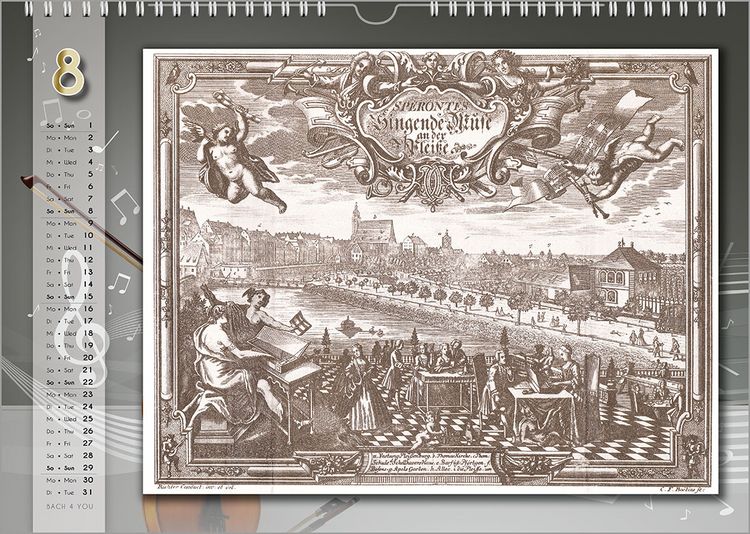Produktbild: Komponisten-Kalender, Bach-Kalender, Musik-Kalender 2027, DIN A4