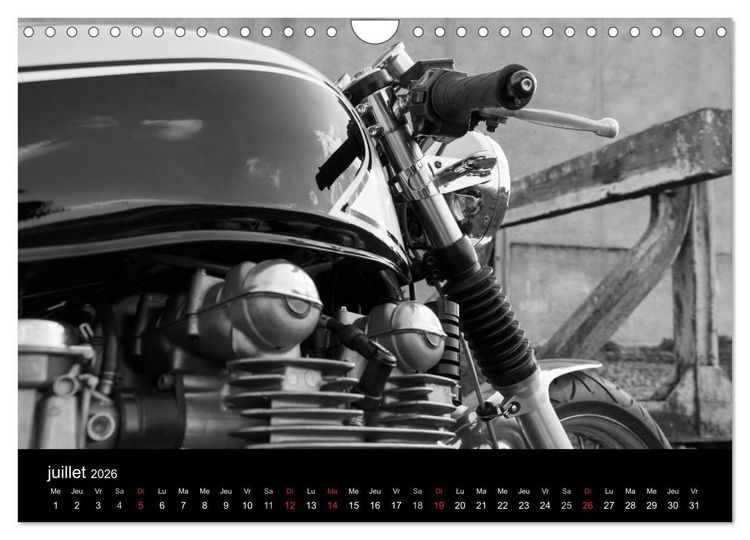 Produktbild: Une moto de caract&egrave;re (Calendrier mural 2026 DIN A4 vertical), CALVENDO calendrier mensuel