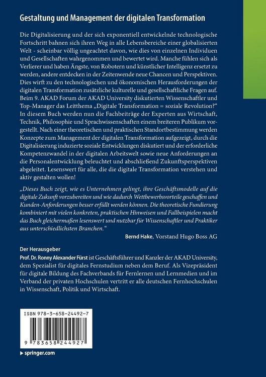 Produktbild: Gestaltung und Management der digitalen Transformation