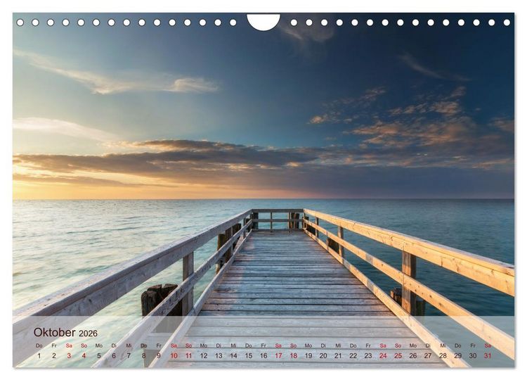Produktbild: Moin Moin Sch&ouml;ne Stunden am Ostseestrand (Wandkalender 2026 DIN A4 quer), CALVENDO Monatskalender
