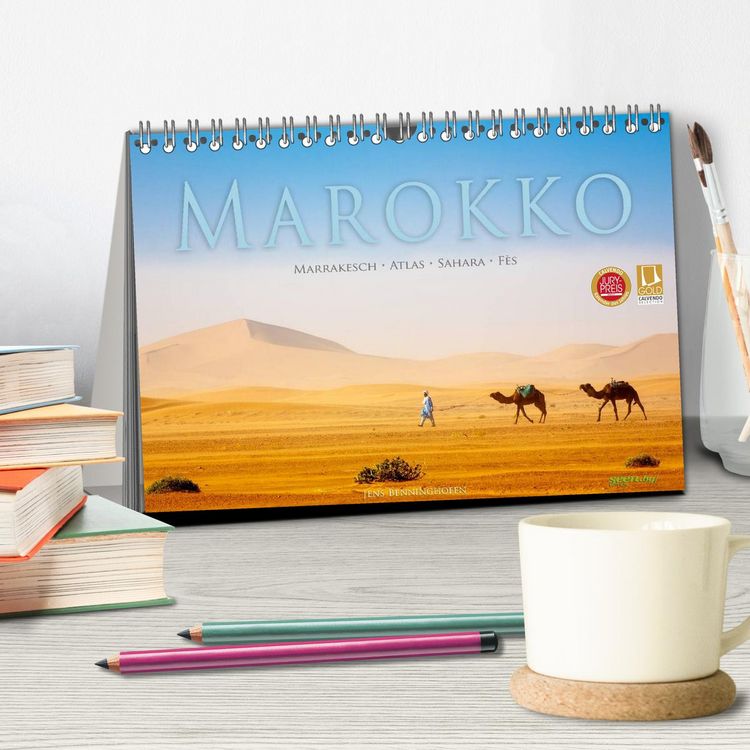 Produktbild: Marokko: Marrakesch, Atlas, Sahara, F&egrave;s (Tischkalender 2026 DIN A5 quer), CALVENDO Monatskalender