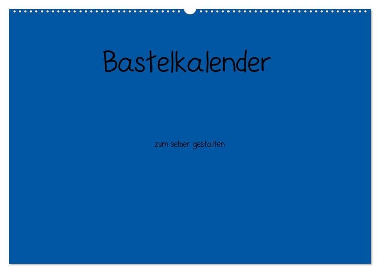 Produktbild: Bastelkalender - Blau (Wandkalender 2026 DIN A2 quer), CALVENDO Monatskalender