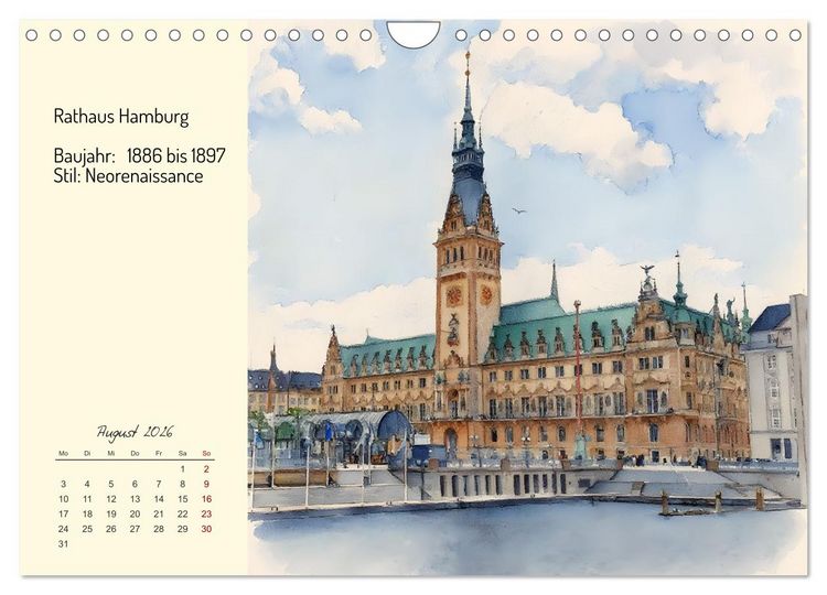 Produktbild: Prunkvolle deutsche Rath&auml;user (Wandkalender 2026 DIN A4 quer), CALVENDO Monatskalender