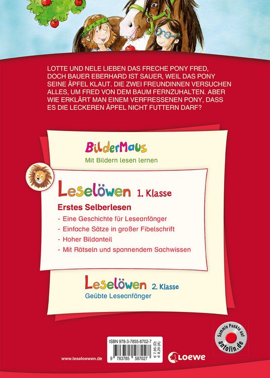 Produktbild: Lesel&ouml;wen 1. Klasse - Zwei Freundinnen und ein freches Pony (Gro&szlig;buchstabenausgabe)