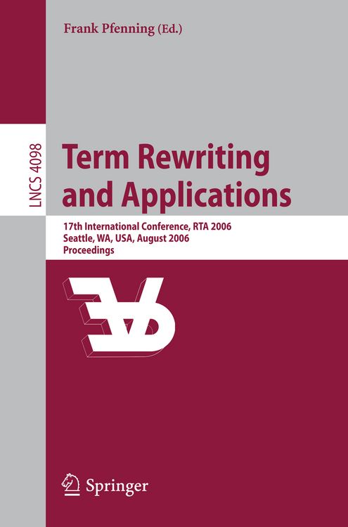 Produktbild: Term Rewriting and Applications