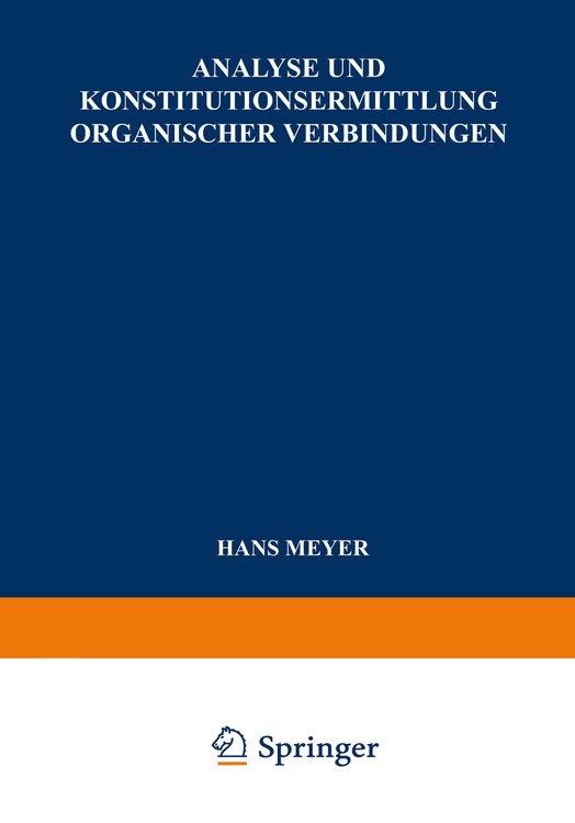 Produktbild: Analyse und Konstitutionsermittlung Organischer Verbindungen
