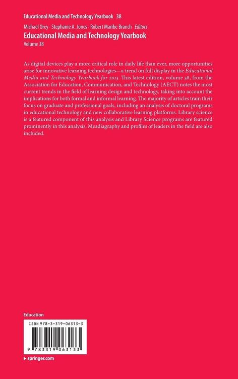 Produktbild: Educational Media and Technology Yearbook