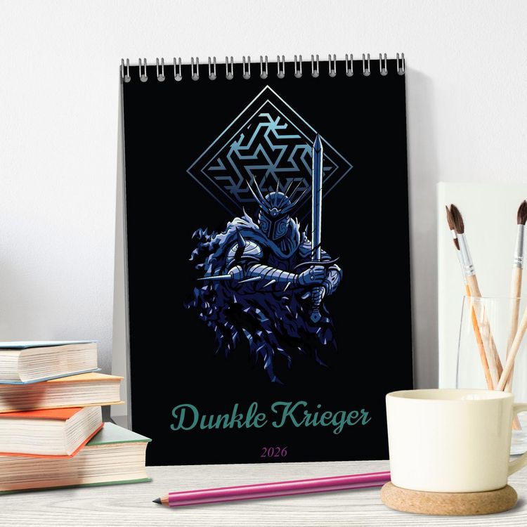 Produktbild: Dunkle Krieger (Tischkalender 2026 DIN A5 hoch), CALVENDO Monatskalender