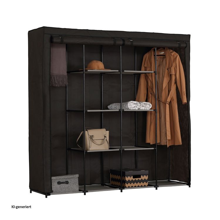 Produktbild: HTI-Living Stoffschrank XL Lena Dunkelgrau Stoffschrank XL Lena Dunkelgrau