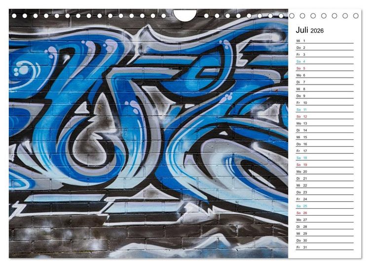 Produktbild: Dresden Graffiti (Wandkalender 2026 DIN A4 quer), CALVENDO Monatskalender