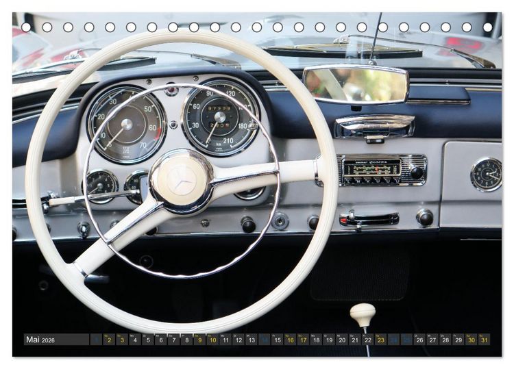 Produktbild: Mercedes SL Classics (Tischkalender 2026 DIN A5 quer), CALVENDO Monatskalender