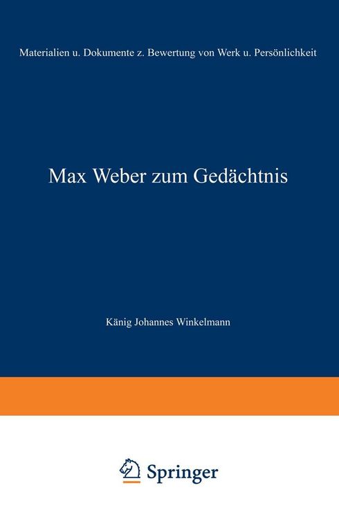 Produktbild: Max Weber zum Ged&auml;chtnis