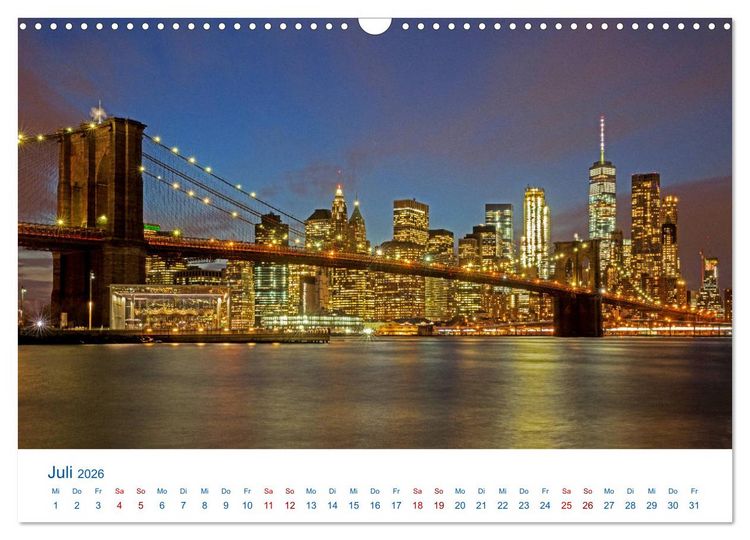 Produktbild: Die New Yorker City (Wandkalender 2026 DIN A3 quer), CALVENDO Monatskalender