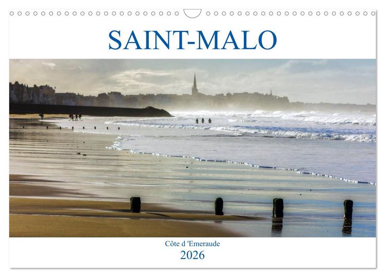 Produktbild: SAINT-MALO, C&ocirc;te d'Emeraude (Calendrier mural 2026 DIN A3 vertical), CALVENDO calendrier mensuel