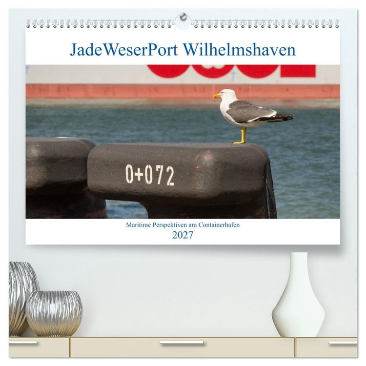Produktbild: JadeWeserPort Wilhelmshaven &ndash; Maritime Perspektiven am Containerhafen (hochwertiger Premium Wandkalender 2027 DIN A2 quer), Kunstdruck in Hochglanz