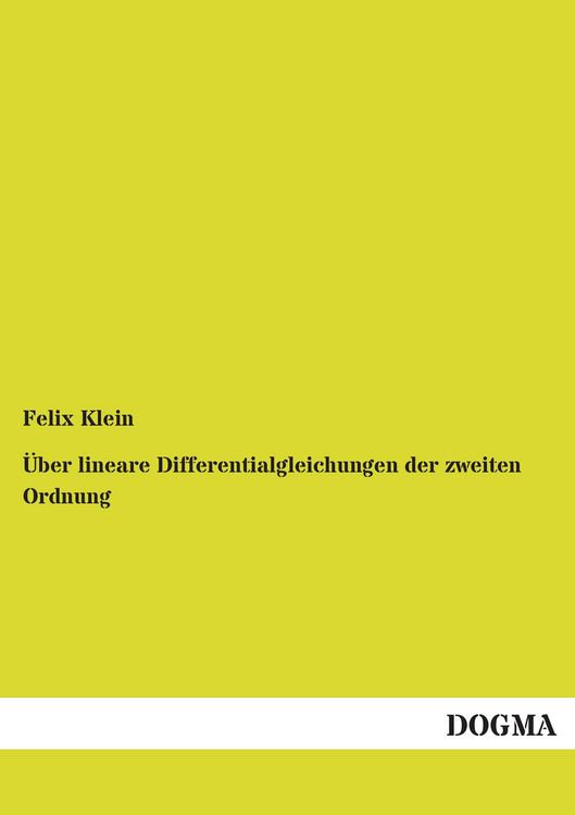 Produktbild: &Uuml;ber lineare Differentialgleichungen der zweiten Ordnung