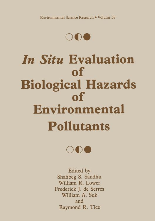 Produktbild: In Situ Evaluation of Biological Hazards of Environmental Pollutants