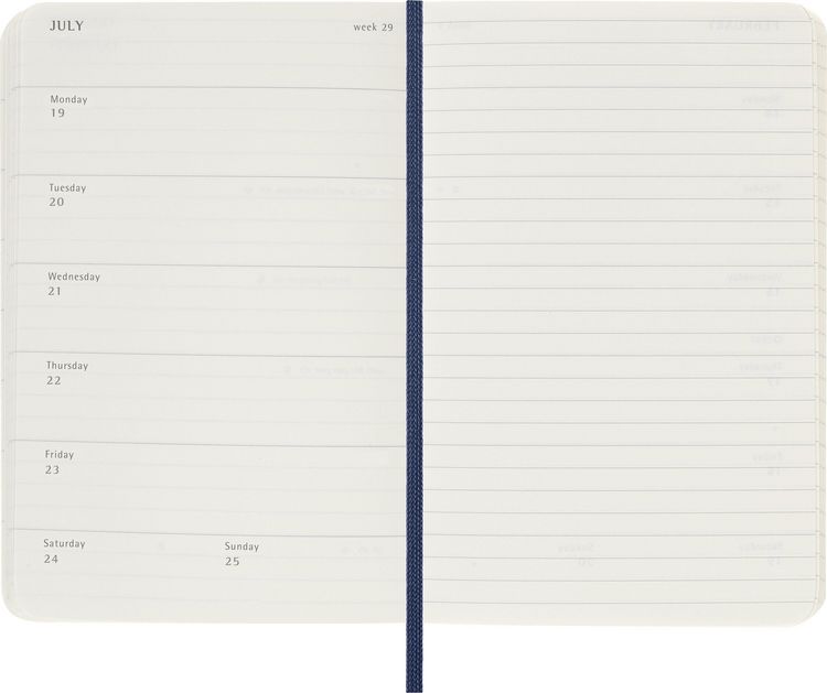 Produktbild: Moleskine 18 Monate Wochen 26/27 A6 Kt Saphir
