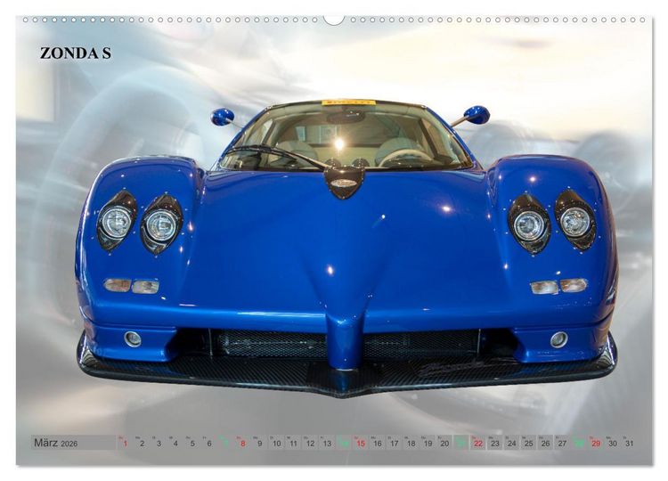 Produktbild: Pagani italienische Automobilkunst (Wandkalender 2026 DIN A2 quer), CALVENDO Monatskalender