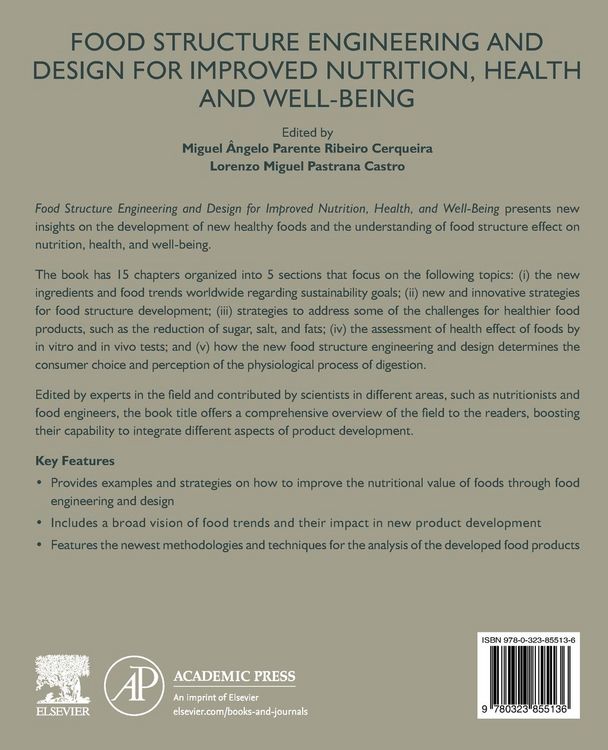 Produktbild: Food Structure Engineering and Design for Improved Nutrition, Health and Well-being
