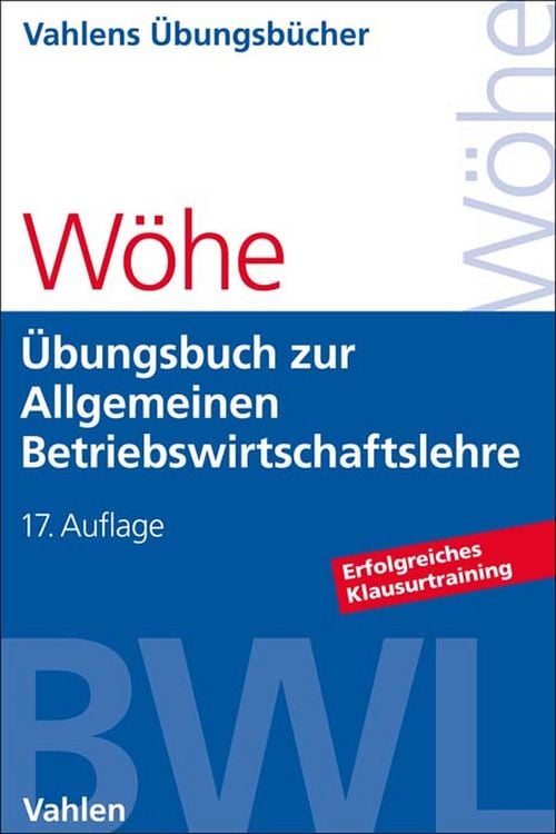 Produktbild: &Uuml;bungsbuch zur Einf&uuml;hrung in die Allgemeine Betriebswirtschaftslehre