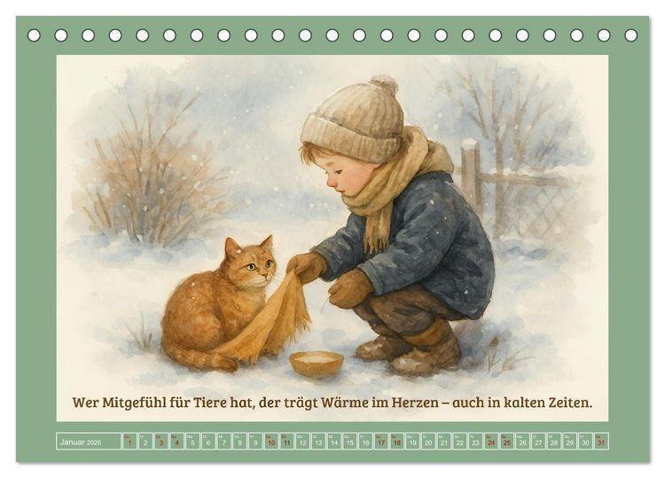 Produktbild: Wenn wir f&uuml;hlen (Tischkalender 2026 DIN A5 quer), CALVENDO Monatskalender