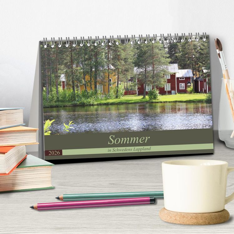 Produktbild: Sommer in Schwedens Lappland (Tischkalender 2026 DIN A5 quer), CALVENDO Monatskalender