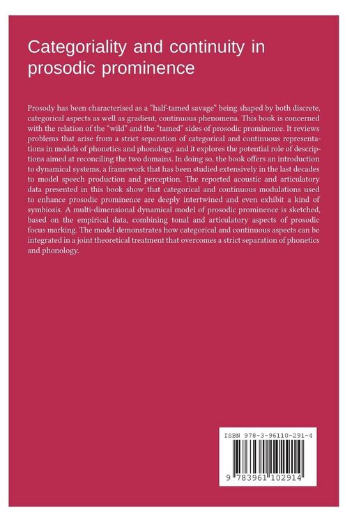 Produktbild: Categoriality and continuity in prosodic prominence