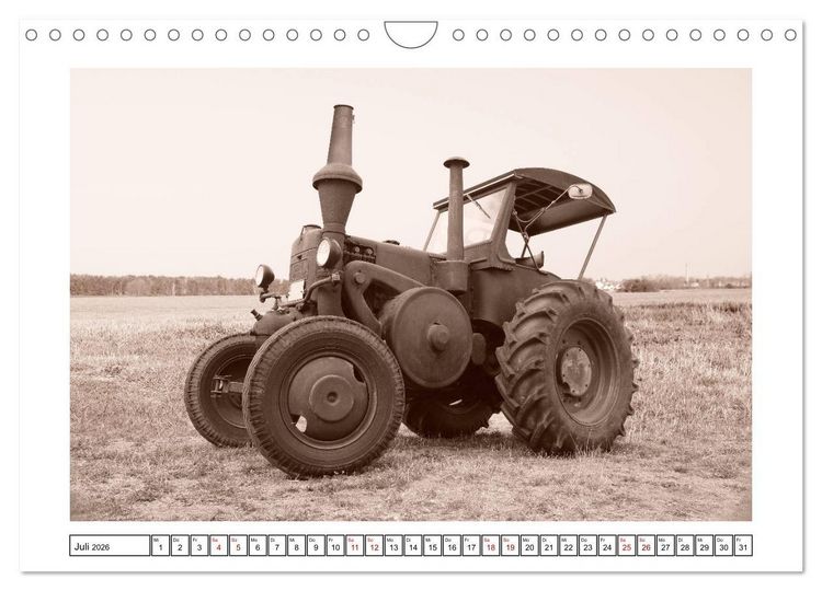 Produktbild: Von Lanz Bulldog bis Hanomag Traktor - Klassiker 1926 - 1975 (Wandkalender 2026 DIN A4 quer), CALVENDO Monatskalender