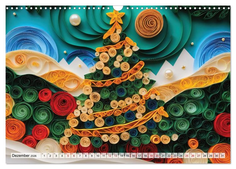 Produktbild: Zauberhafte Papierwelten - Meditation & Inspiration (Wandkalender 2026 DIN A3 quer), CALVENDO Monatskalender