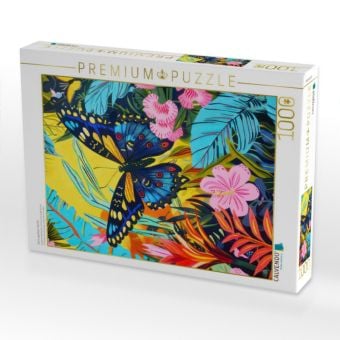Produktbild: CALVENDO Puzzle Dschungeltiere Pop Art | 1000 Teile Lege-Gr&ouml;&szlig;e 64x48cm Foto-Puzzle f&uuml;r gl&uuml;ckliche Stunden