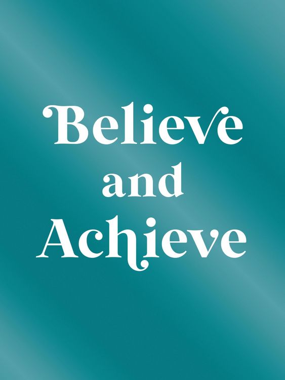 Produktbild: Believe and Achieve
