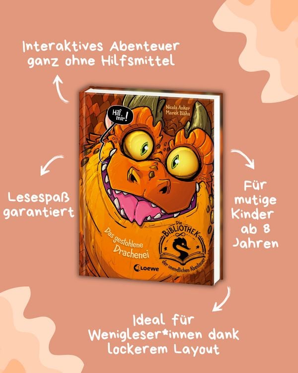 Produktbild: Die Bibliothek der unendlichen Abenteuer (Band 1) - Das gestohlene Drachenei