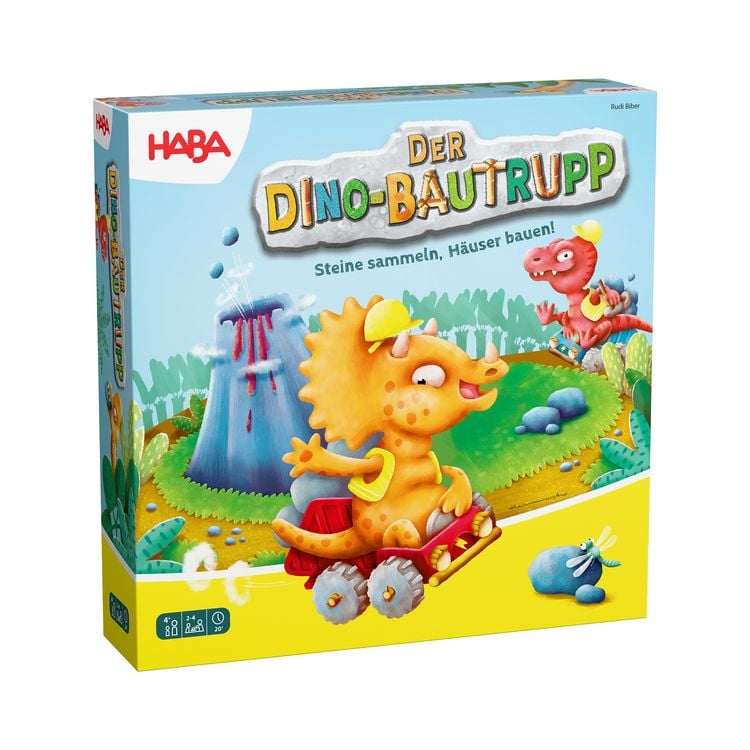 Produktbild: HABA 2013073001 - Der Dino-Bautrupp, Steine sammeln, H&auml;user bauen! Dinostarker Bau-Wettstreit