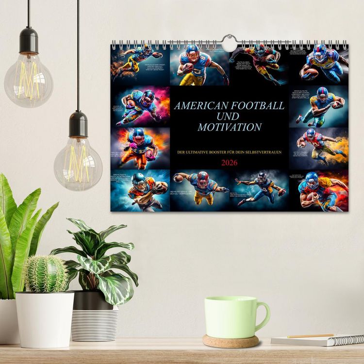 Produktbild: American Football und Motivation (Wandkalender 2026 DIN A4 quer), CALVENDO Monatskalender