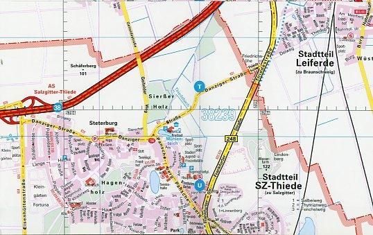 Produktbild: Falk Stadtplan Falkfaltung Braunschweig 1:20 000