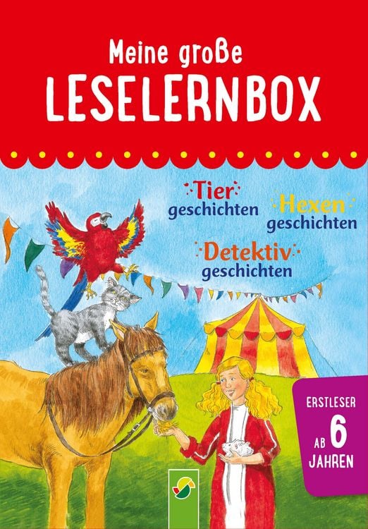 Produktbild: Meine gro&szlig;e Leselernbox: Tiergeschichten, Hexengeschichten, Detektivgeschichten