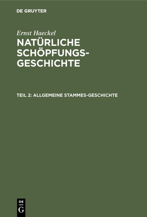 Produktbild: Allgemeine Stammes-Geschichte