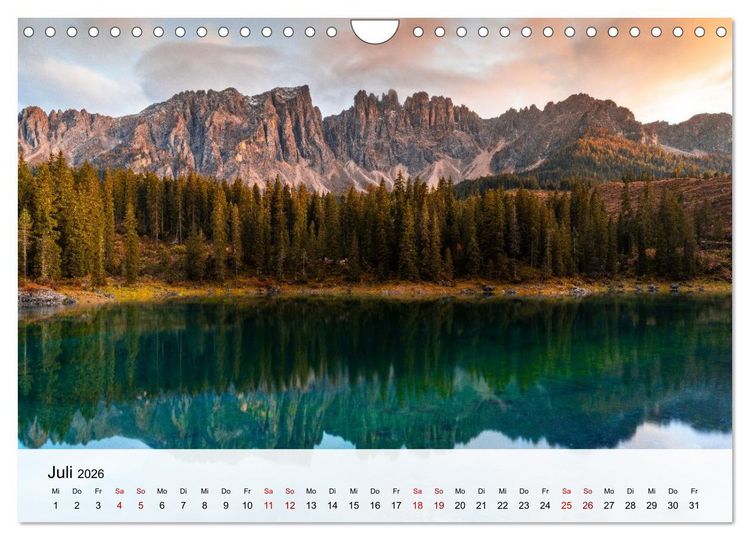 Produktbild: Die Dolomiten - Faszination Berge (Wandkalender 2026 DIN A4 quer), CALVENDO Monatskalender