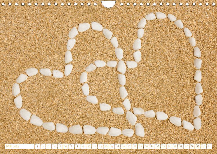Produktbild: Am Strand - Fundst&uuml;cke und Kunstwerke (Wandkalender 2022 DIN A4 quer)