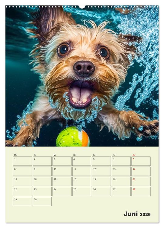 Produktbild: Yorkshire Terrier. Fr&ouml;hliche Energieb&uuml;ndel in Aktion (Wandkalender 2026 DIN A2 hoch), CALVENDO Monatskalender