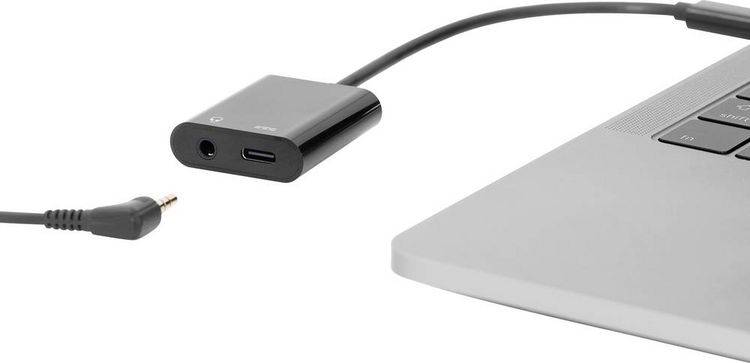 Produktbild: Digitus Audio Adapterkabel [1x USB-C&reg; Stecker - 2x USB-C&reg; Buchse, Klinkenbuchse 3.5 mm] AK-300400-002-S 20.00 cm Geschirmt, doppelt geschirmt