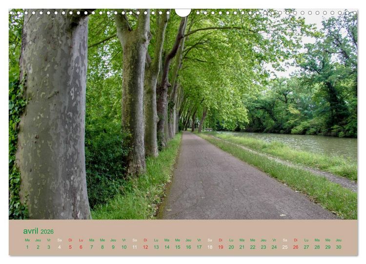 Produktbild: Croisi&egrave;re sur le Canal du Midi (Calendrier mural 2026 DIN A3 vertical), CALVENDO calendrier mensuel