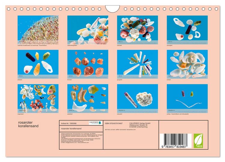 Produktbild: rosaroter korallensand (Wandkalender 2026 DIN A4 quer), CALVENDO Monatskalender