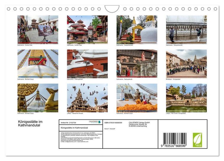 Produktbild: K&ouml;nigsst&auml;tte im Kathmandutal (Wandkalender 2026 DIN A4 quer), CALVENDO Monatskalender