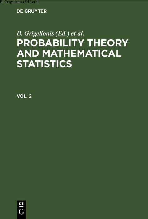 Produktbild: Probability Theory and Mathematical Statistics. Vol. 2