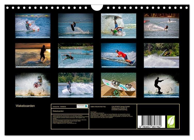 Produktbild: Wakeboarden (Wandkalender 2026 DIN A4 quer), CALVENDO Monatskalender