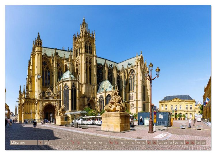 Produktbild: St&auml;dtejuwelen Nordfrankreichs. Architektur, Kunst und Flair vom Elsass zur Normandie (Tischkalender 2026 DIN A5 quer), CALVENDO Monatskalender