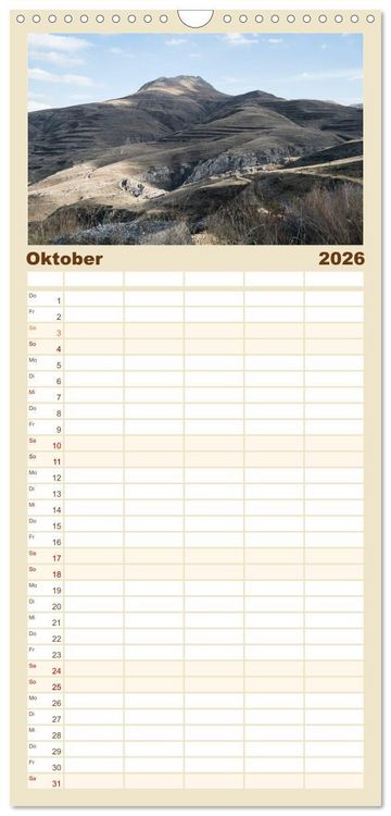 Produktbild: Familienplaner 2026 - ARMENIEN - Land der fr&uuml;hen Christen mit 5 Spalten (Wandkalender, 21 x 45 cm) CALVENDO